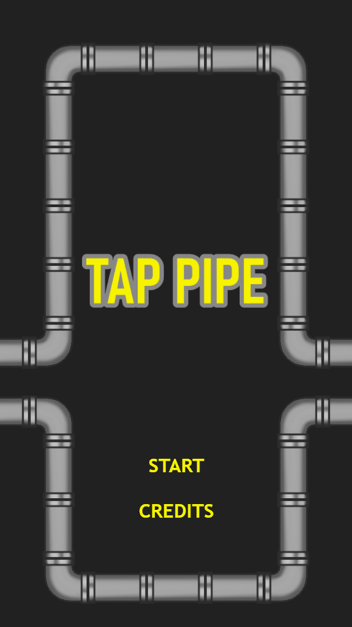 Tap Pipe Game Welcome Screen Screenshot.