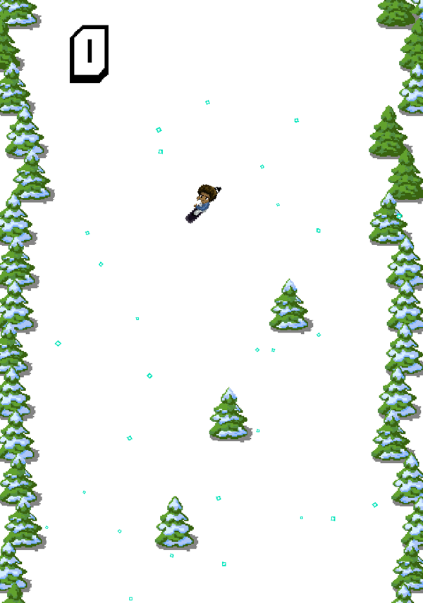 Tap Skier Game Start Screenshot.