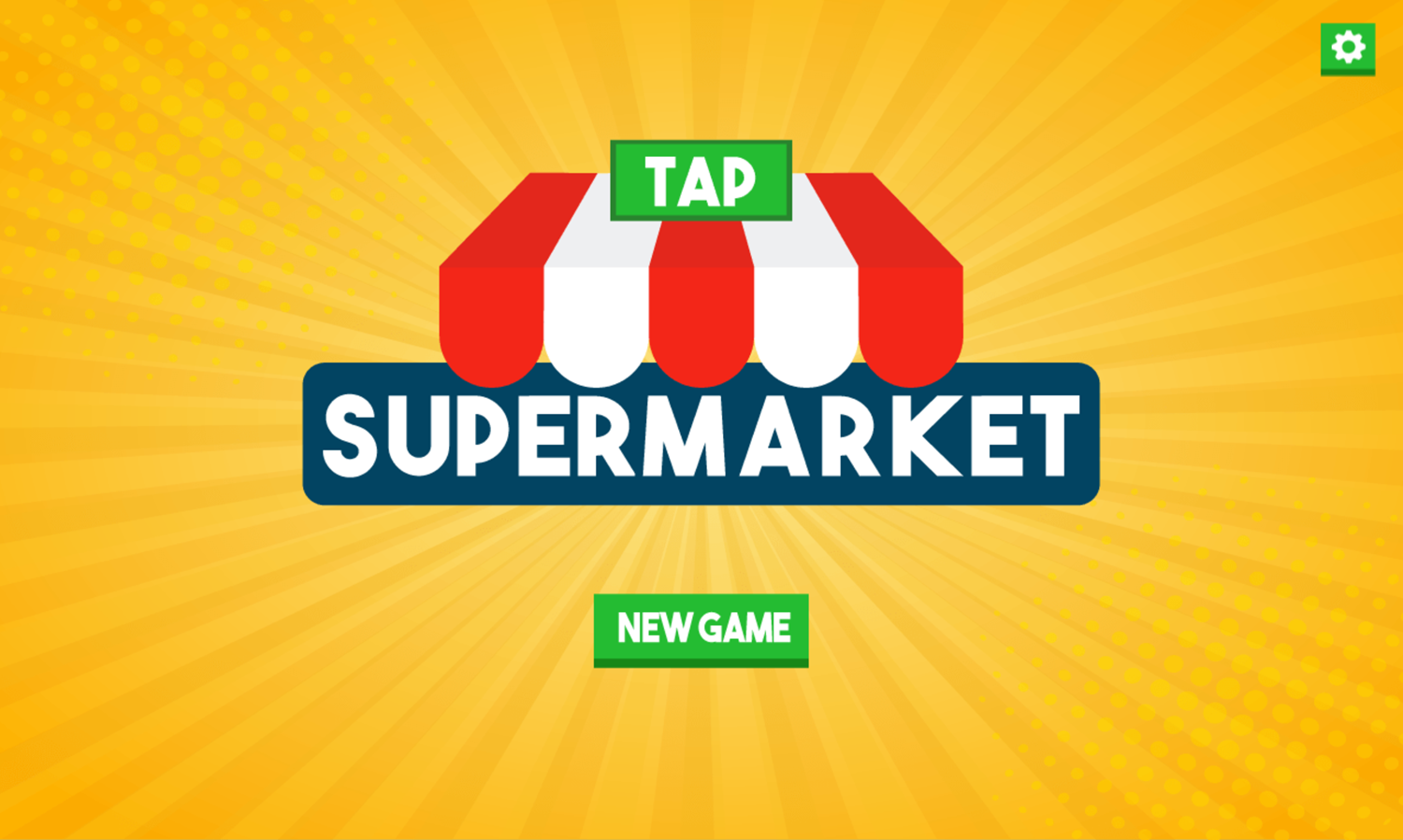 Tap Supermarket Game Welcome Screenshot.