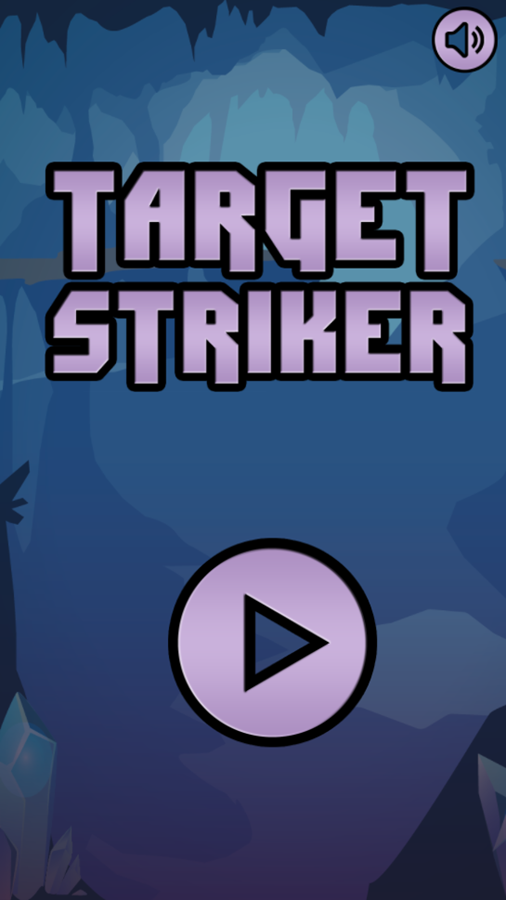 Target Striker Game Welcome Screen Screenshot.