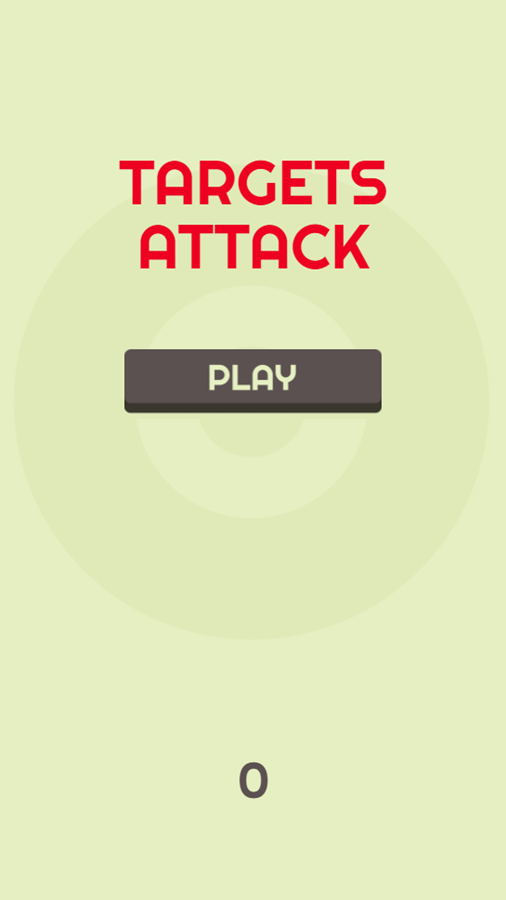 Targets Attack Game Welcome Screen Screenshot.