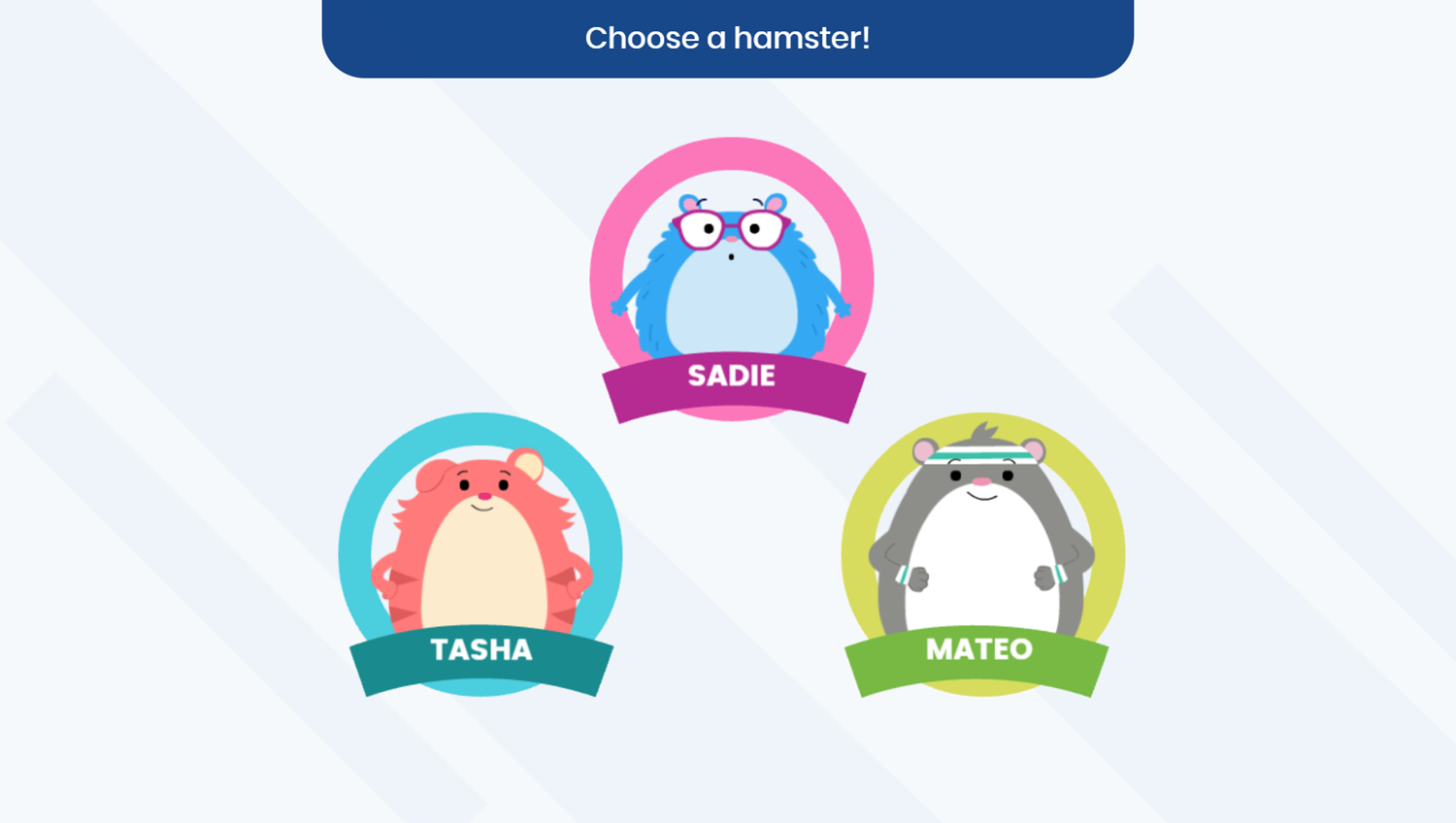 Team Hamster Roll to the Rescue Game Choose Hamster Screenshot.