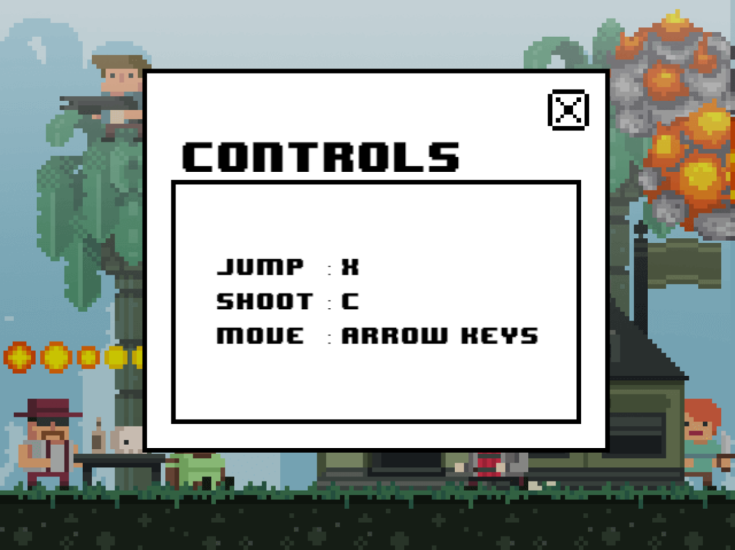 Team Kaboom Game Controls Screenshot.