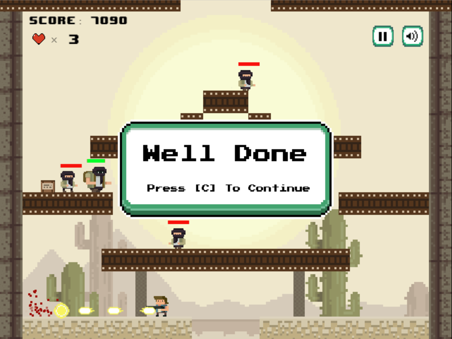 Team Kaboom Game Level Beat Screen Screenshot.