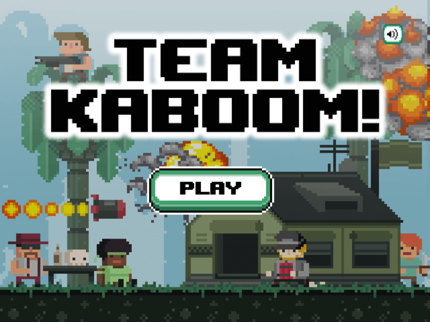 Team Kaboom Game Welcome Screen Screenshot.