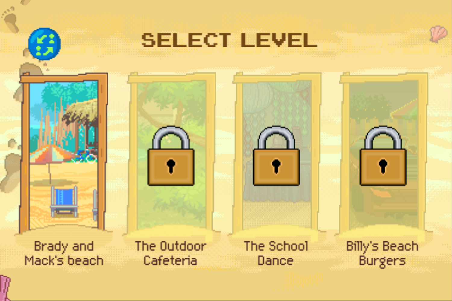 Teen Beach 2 Beach Bop Adventure Game Select Level Screenshot.