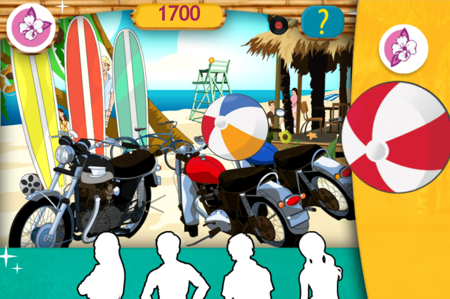 Teen Beach Movie Brady's Beach Scramble Game Playing Bonus Round Screenshot.