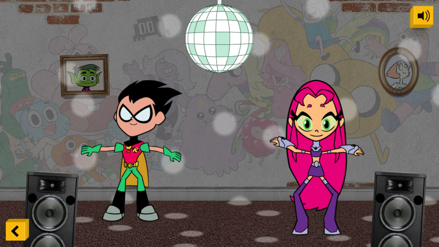 Teen Titans Go Animation Game Start Screenshot.