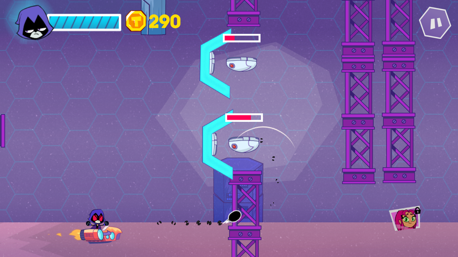 Teen Titans Go Attack of the Drones Game Control Raven Screenshot.