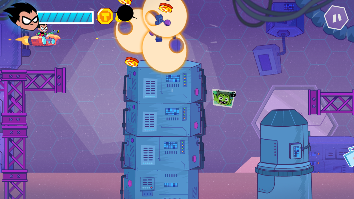 Teen Titans Go Attack of the Drones Game Control Robin Screenshot.