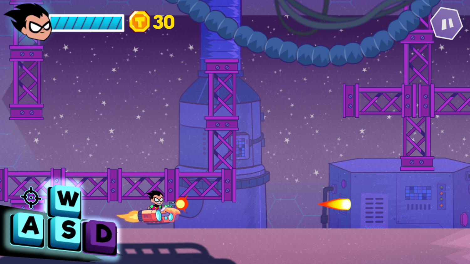 Teen Titans Go Attack of the Drones Game How To Attack Screenshot.