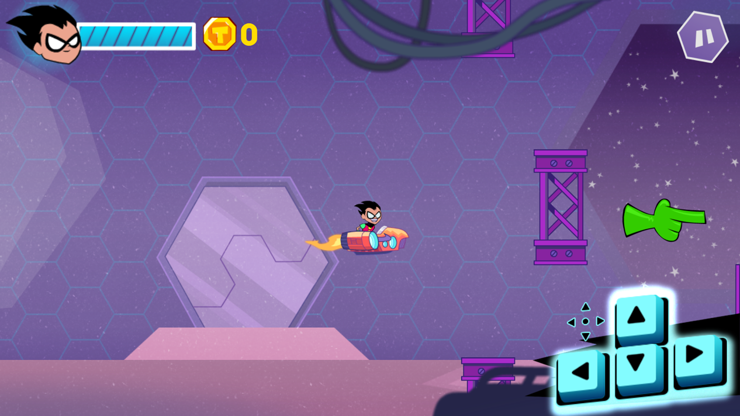 Teen Titans Go Attack of the Drones Game How To Move Screenshot.