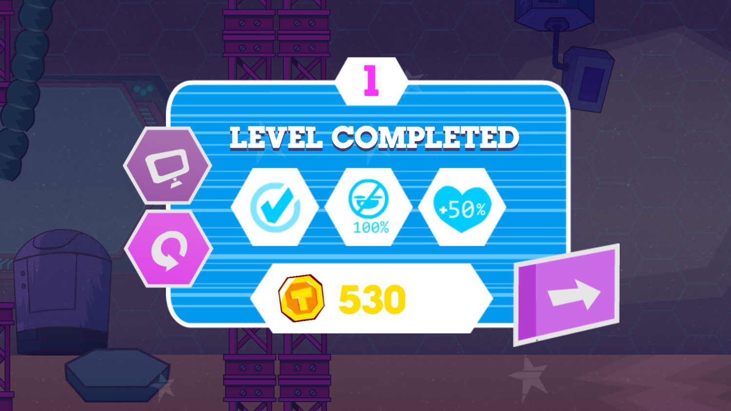 Teen Titans Go Attack of the Drones Game Level Completed Screenshot.