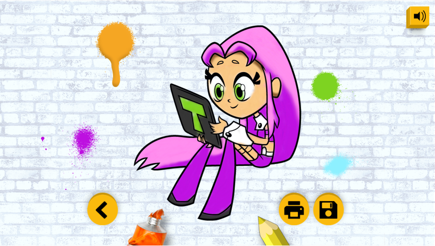 Teen Titans Go Color In Game Final Artwork Screenshot.