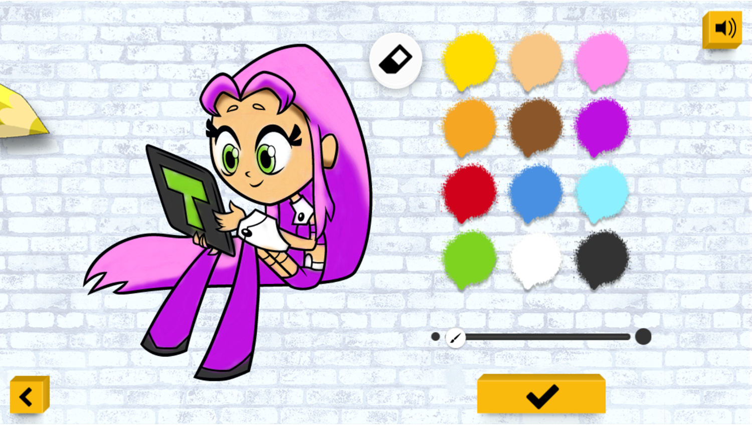 Teen Titans Go Color In Game Finalize Art Screenshot.