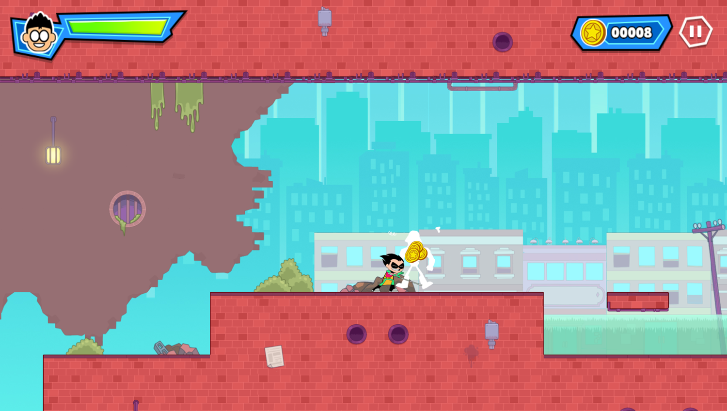 Teen Titans Go Jump City Rescue Game Play Screenshot.