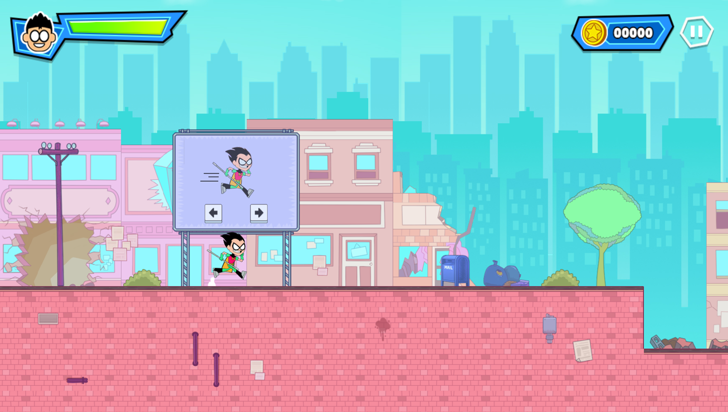 Teen Titans Go Jump City Rescue Game How To Move Screenshot.