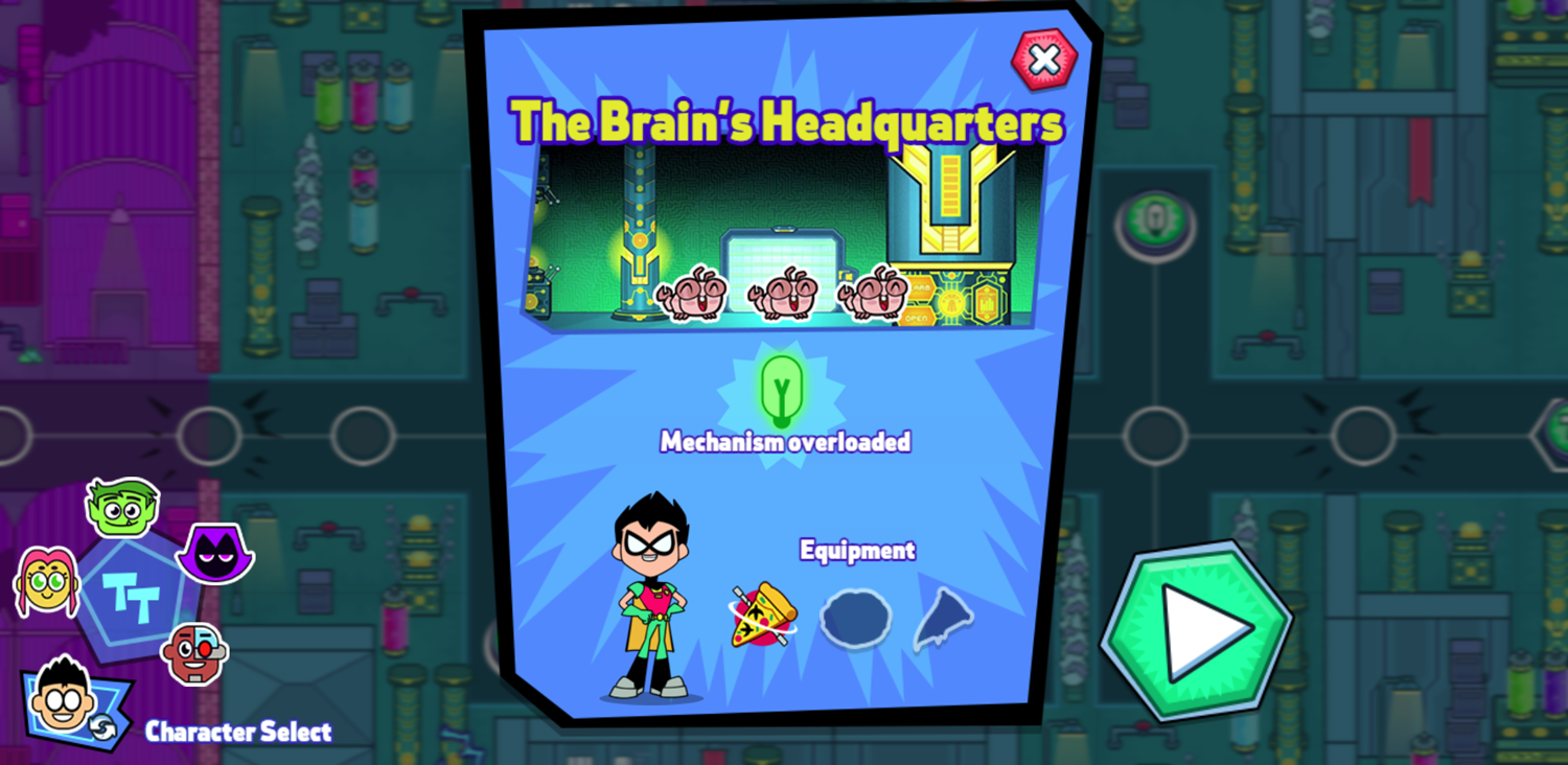 Teen Titans Go Jump City Rescue Game Level Status Screenshot.