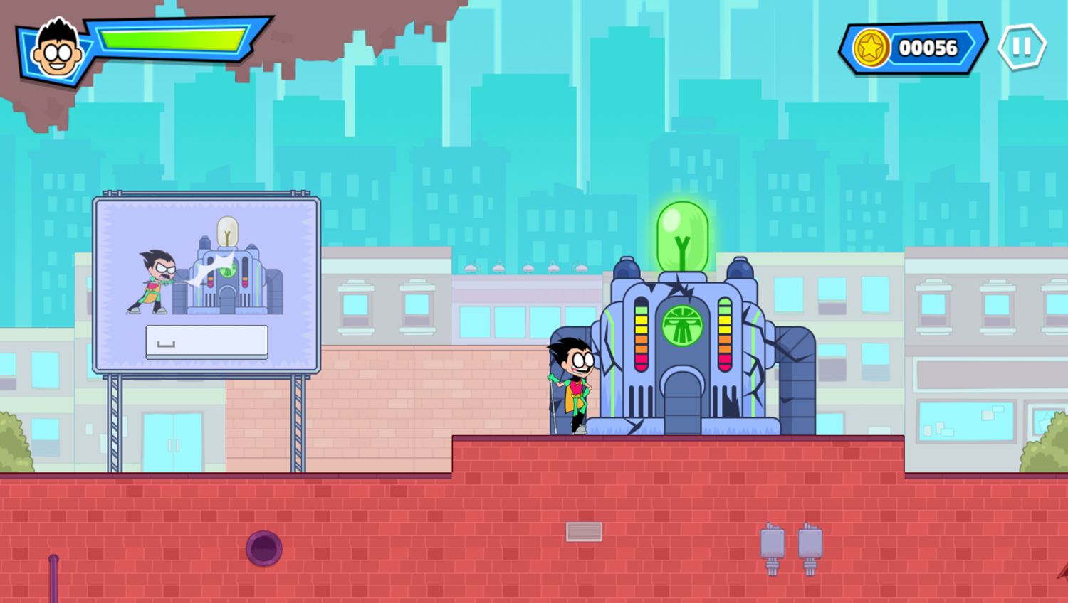 Teen Titans Go Jump City Rescue Game Reach Level End Screenshot.