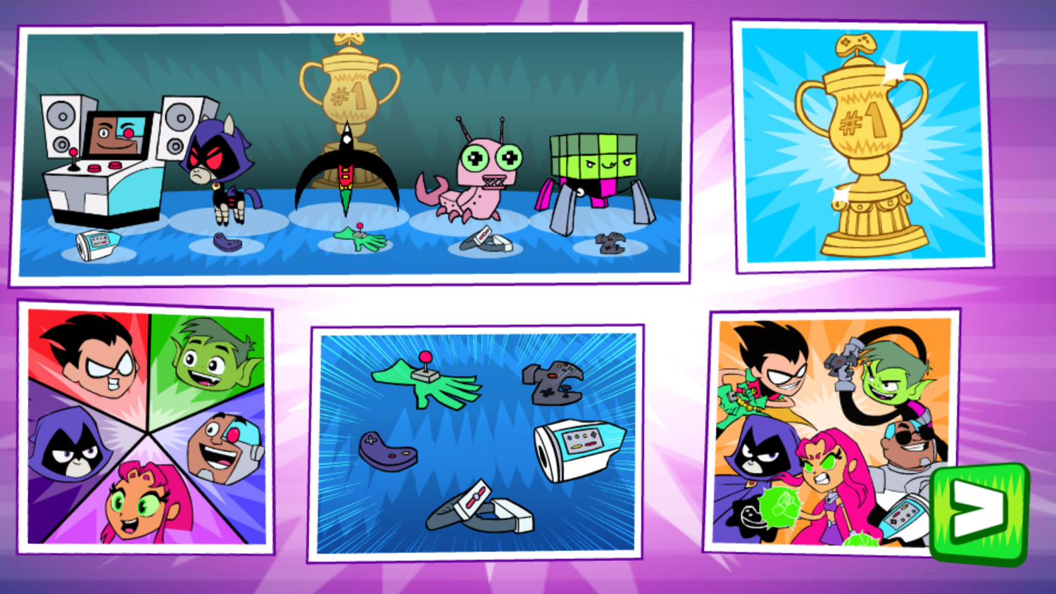 Teen Titans Go Jump Jousts Welcome Screen Screenshot.