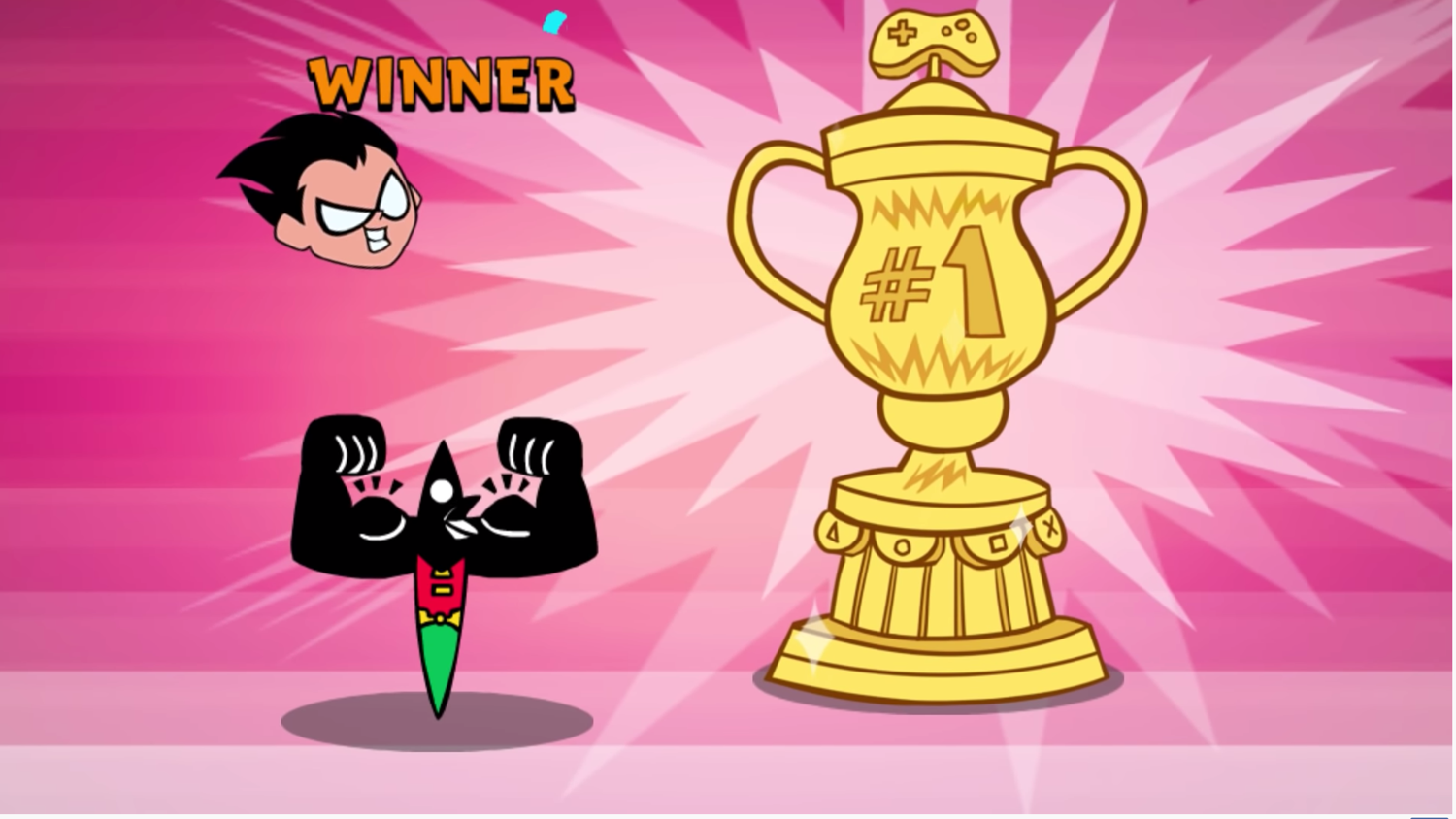 Teen Titans Go Jump Jousts Robin Wins Screen Screenshot.