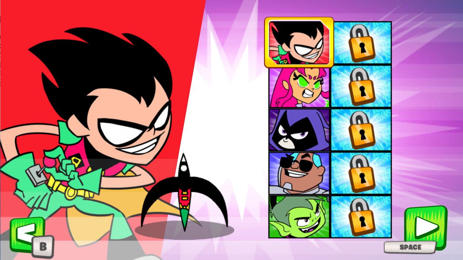 Teen Titans Go Jump Jousts Player Vs Player Screen Screenshot.