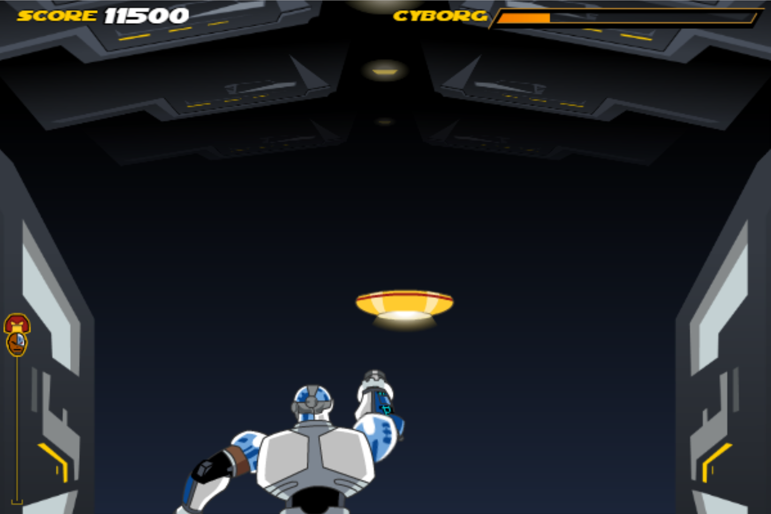 Teen Titans Go One on One Cyborg Boss Battle Screenshot.