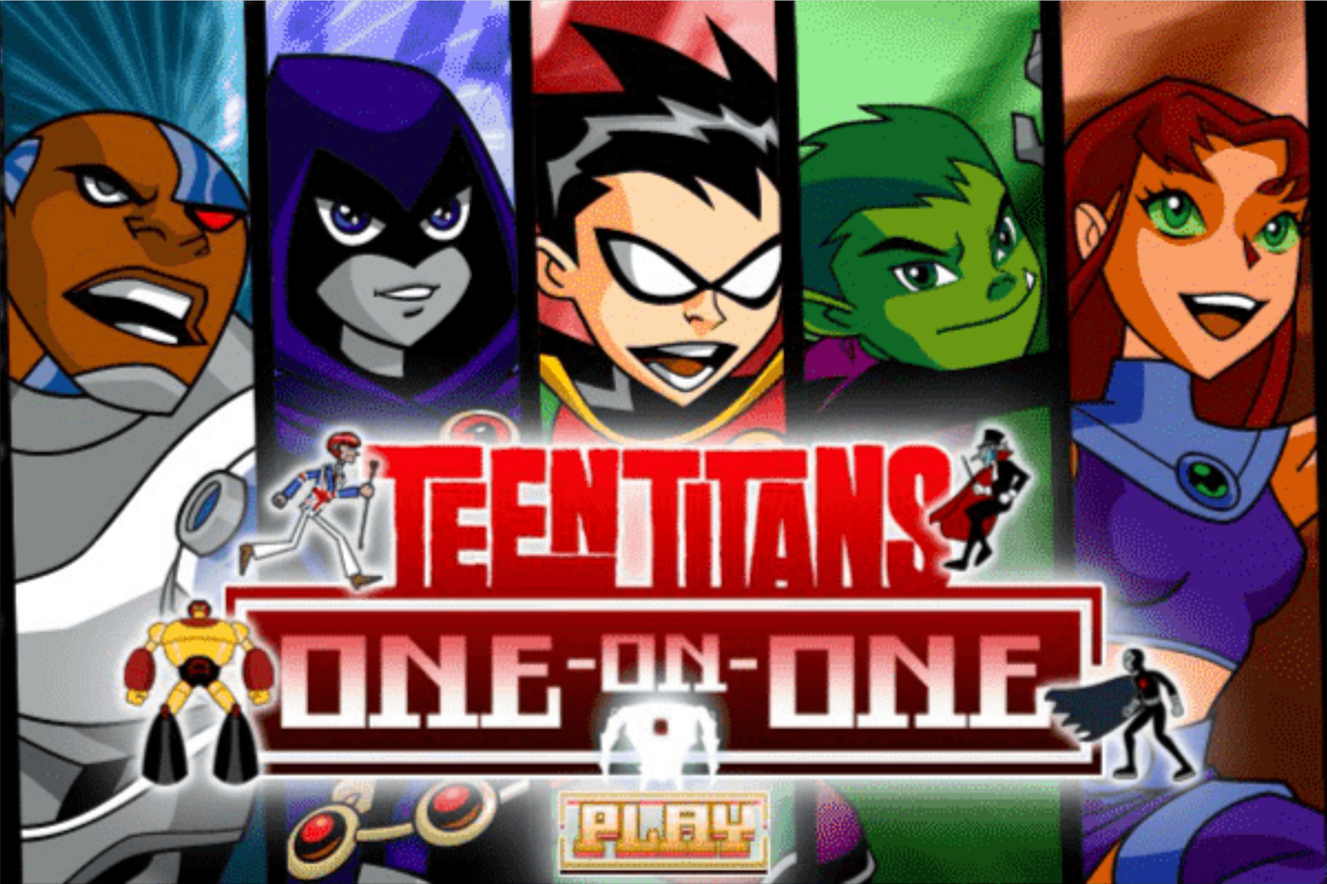 Teen Titans Go One on One Game Welcome Screen Screenshot.