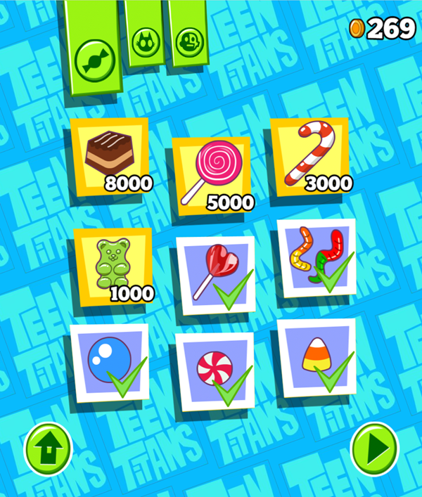 Teen Titans Go Smashy Pinata Purchased Candy Screenshot.