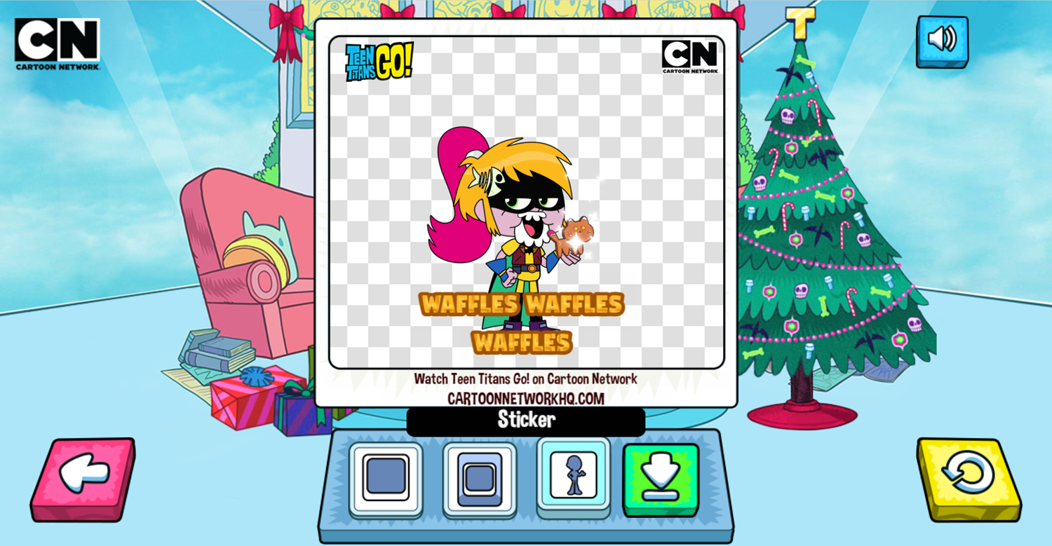 Teen Titans Go Super Hero Maker Sticker Screenshot.