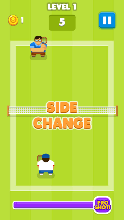Tennis is War Game Side Change Screenshot.