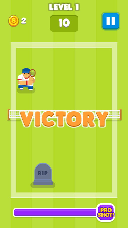 Tennis is War Game Victory Screenshot.
