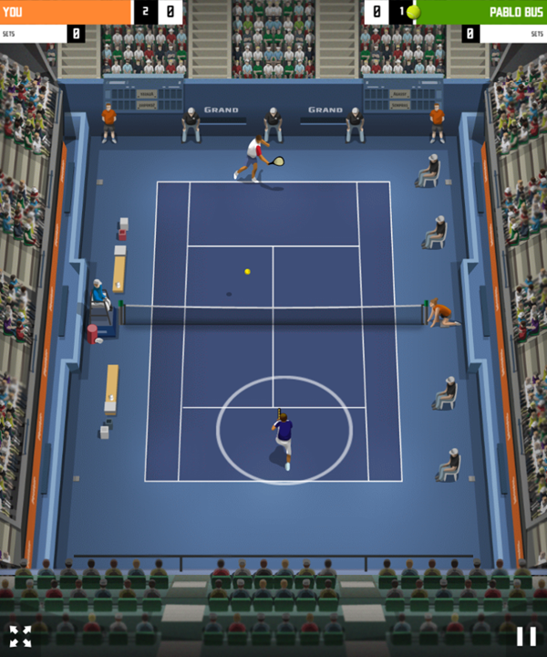 Tennis Open 2021 Game Play Screenshot.