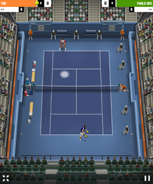Tennis Open 2021 Game Start Screenshot.