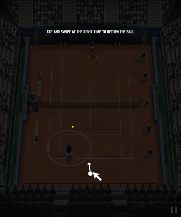 Tennis Open 2021 Game Instructions Screenshot.