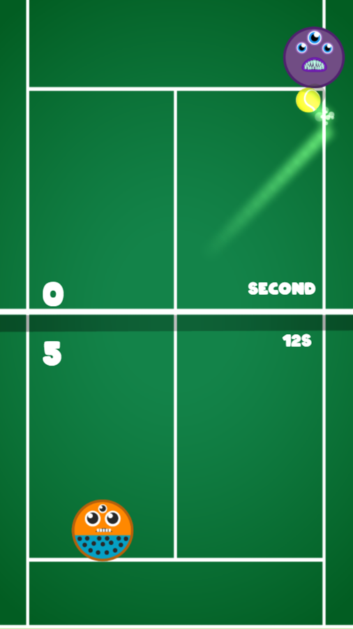 Tennis Space Game Screenshot.
