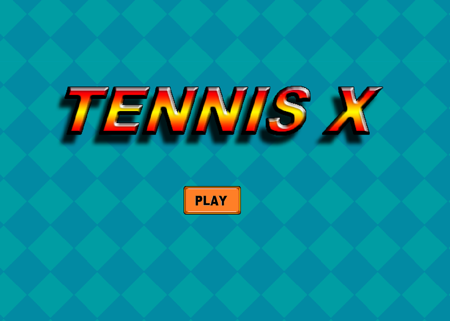 Tennis X Game Welcome Screen Screenshot.