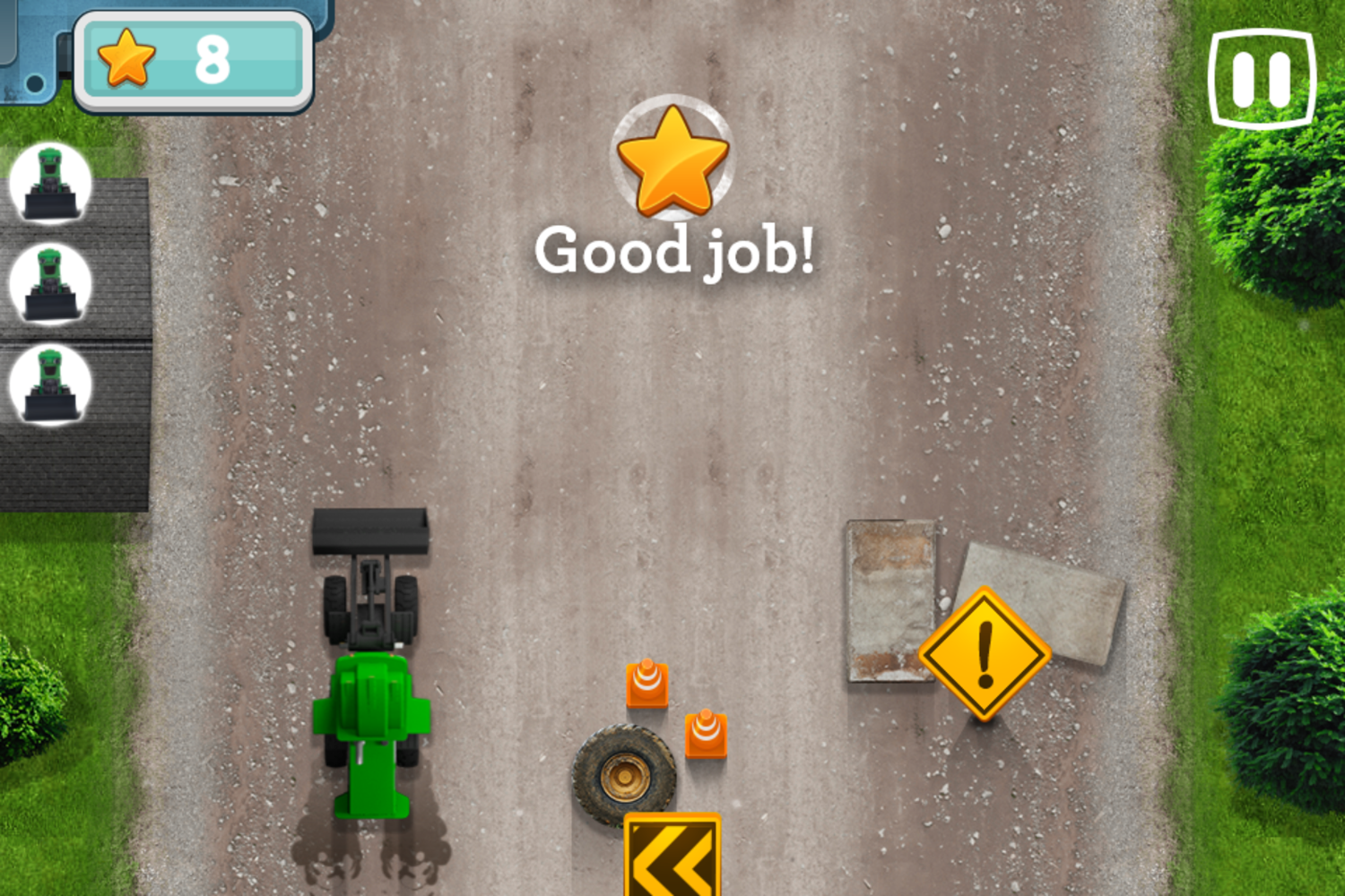 Terrific Trucks Job Site Dash Game Play Screenshot.