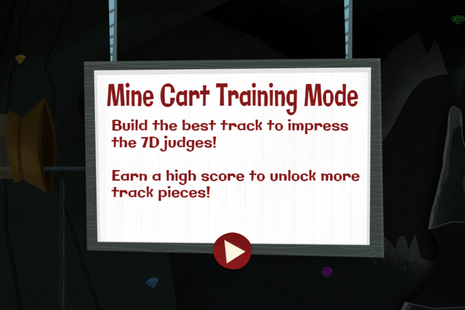 The 7D Dwarf Track Builder Game Training Mode Screenshot.