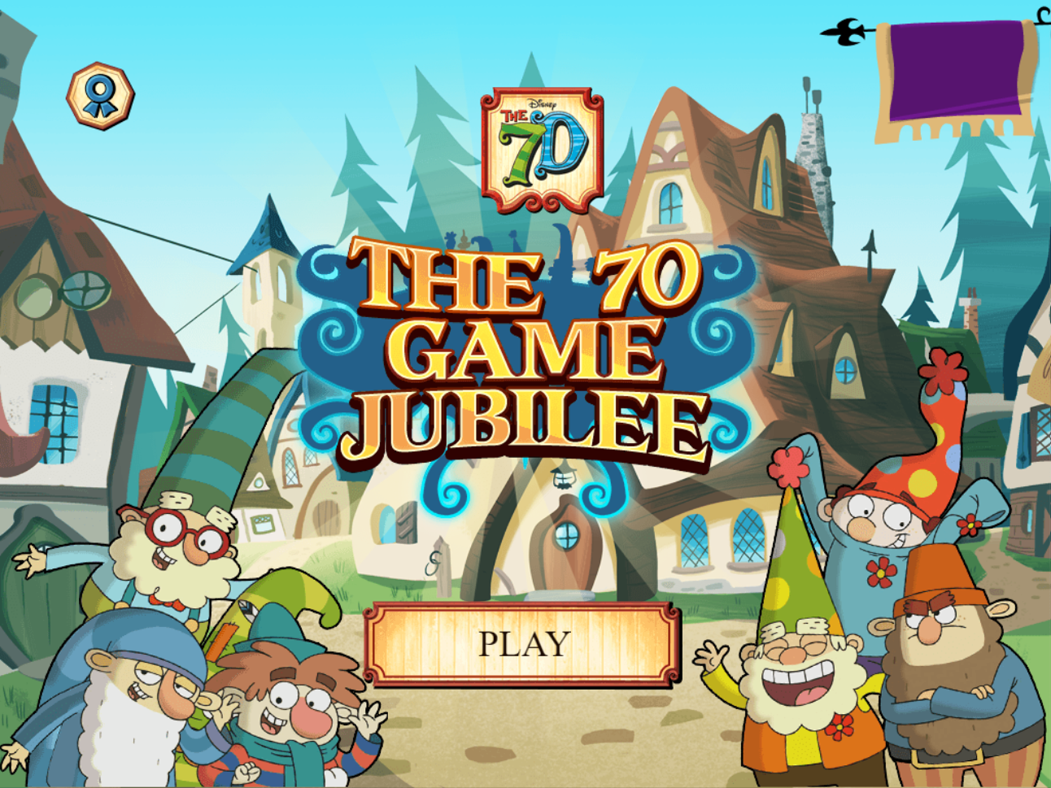 The 7D The 70 Game Jubilee Game Welcome Screen Screenshot.