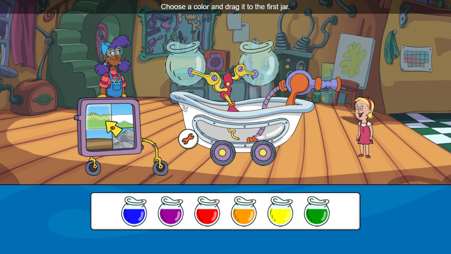 The Cat in the Hat Builda Ma Loo Game Choose Color Screenshot.