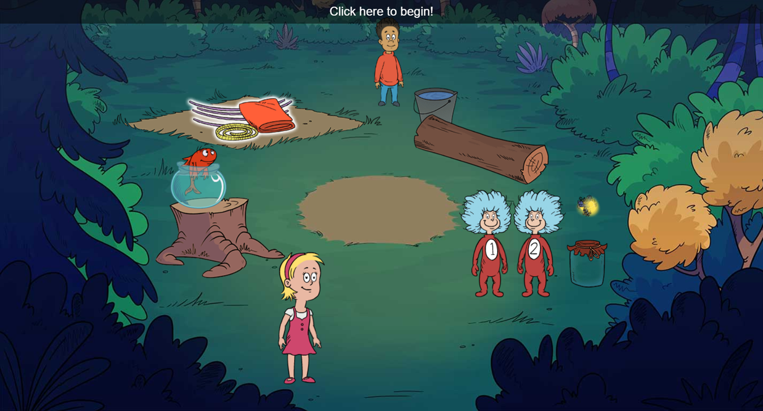 The Cat in the Hat Camp Time Game Begin Screenshot.
