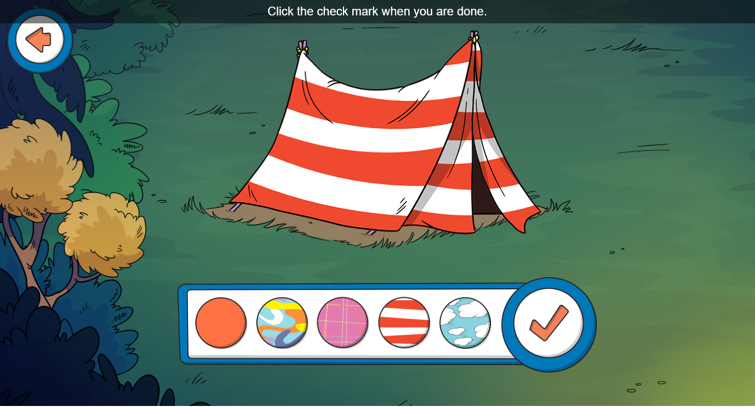 The Cat in the Hat Camp Time Game Color Screenshot.