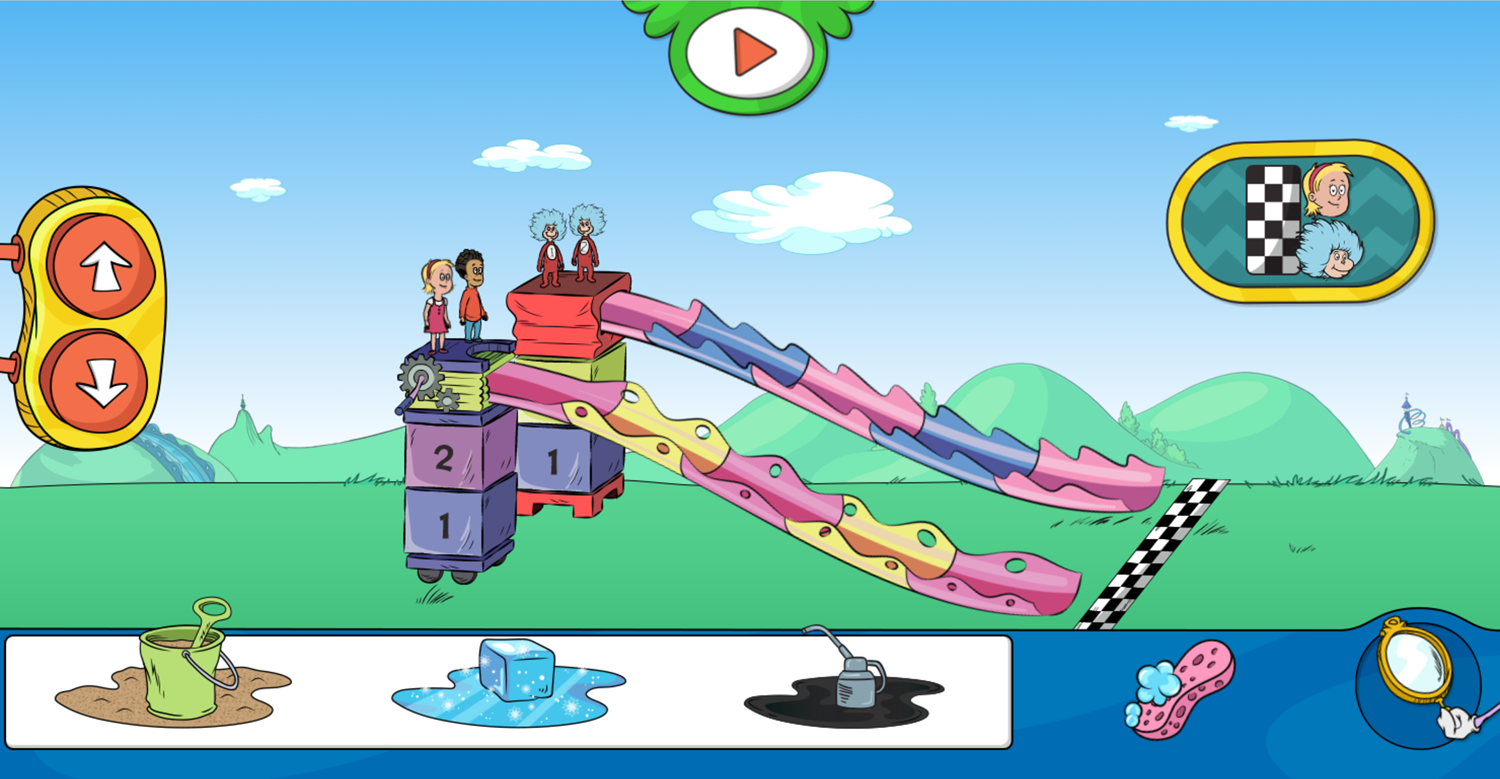 The Cat in the Hat Slidea-ma-Zoo Game Slide Coatings Screenshot.