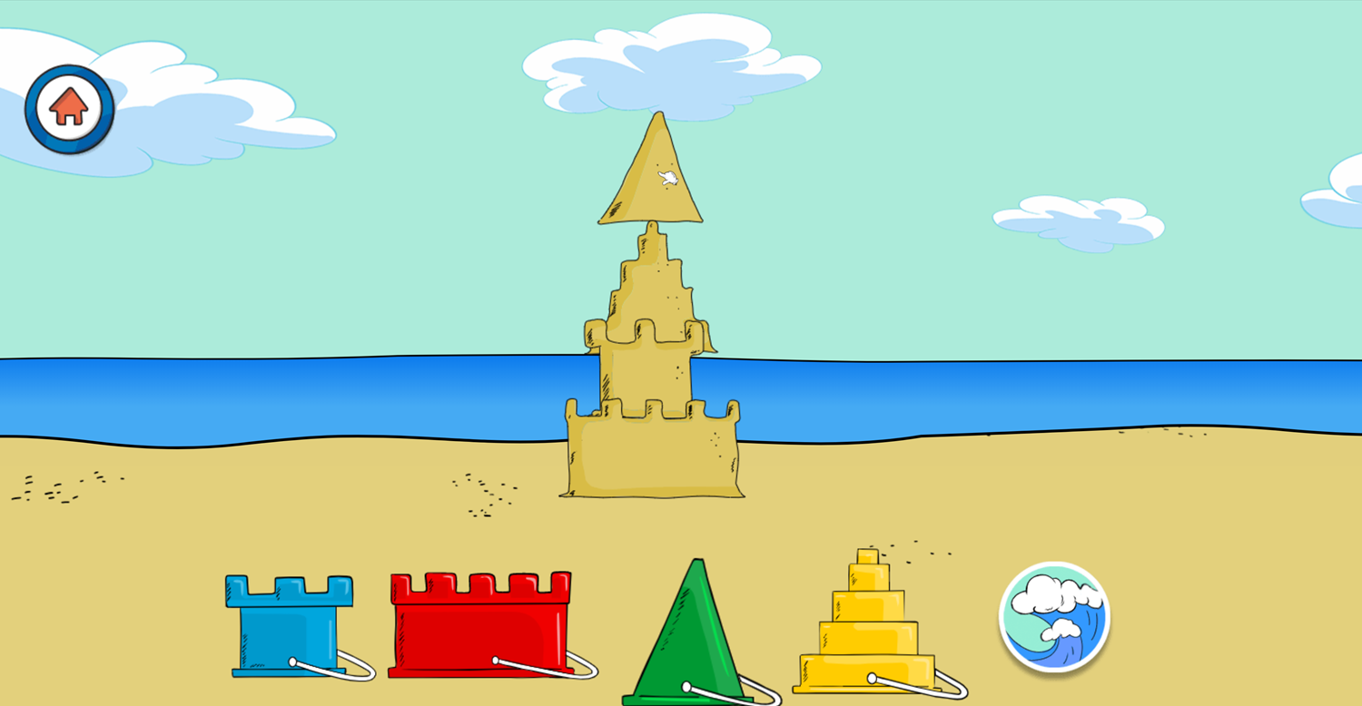 The Cat in the Hat Spinna Ma Jigger Sand Castle Building Game Screenshot.