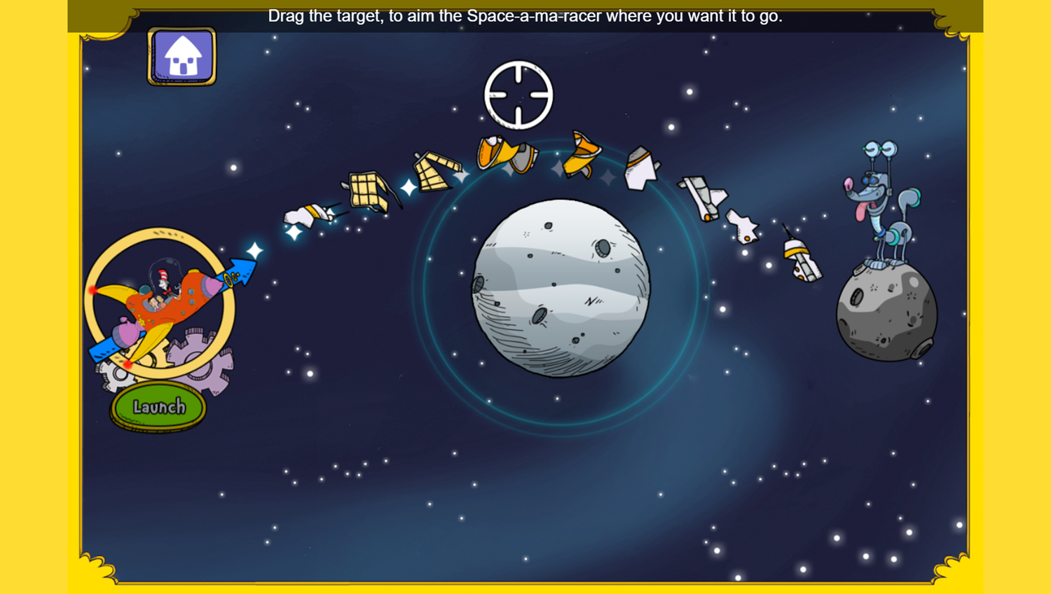 The Cat in the Hat The Great Space Chase Game How To Play Screenshot.