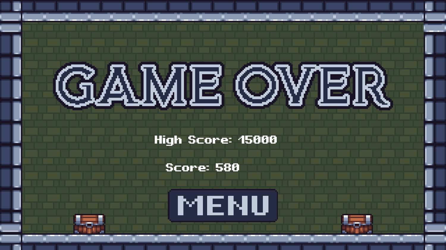 The Curse of Medusa Game Over Screenshot.