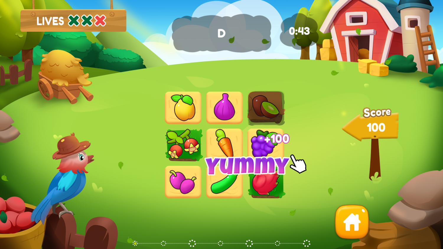 The Farm Land Game Level Play Screenshot.