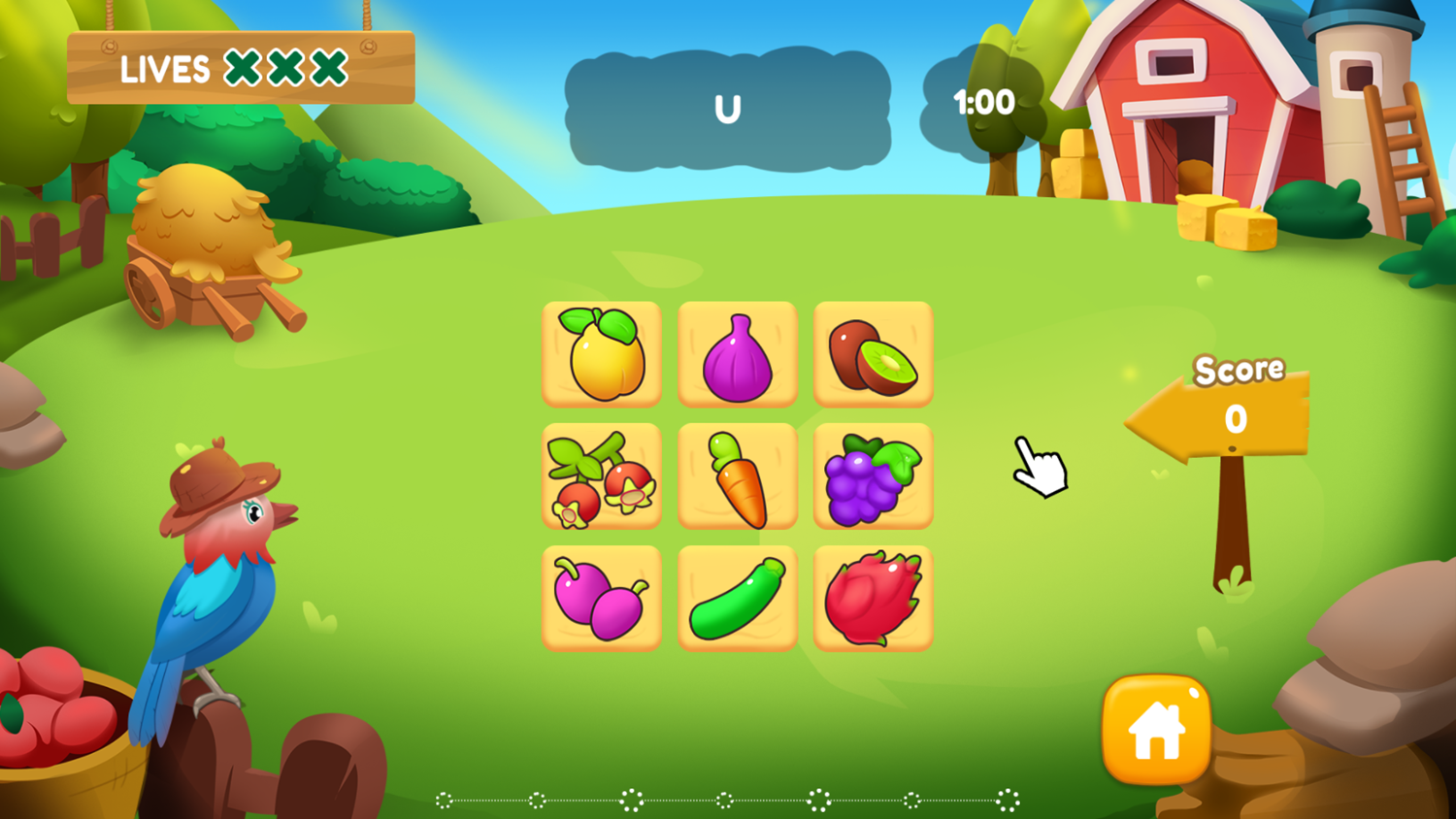 The Farm Land Game Level Start Screenshot.