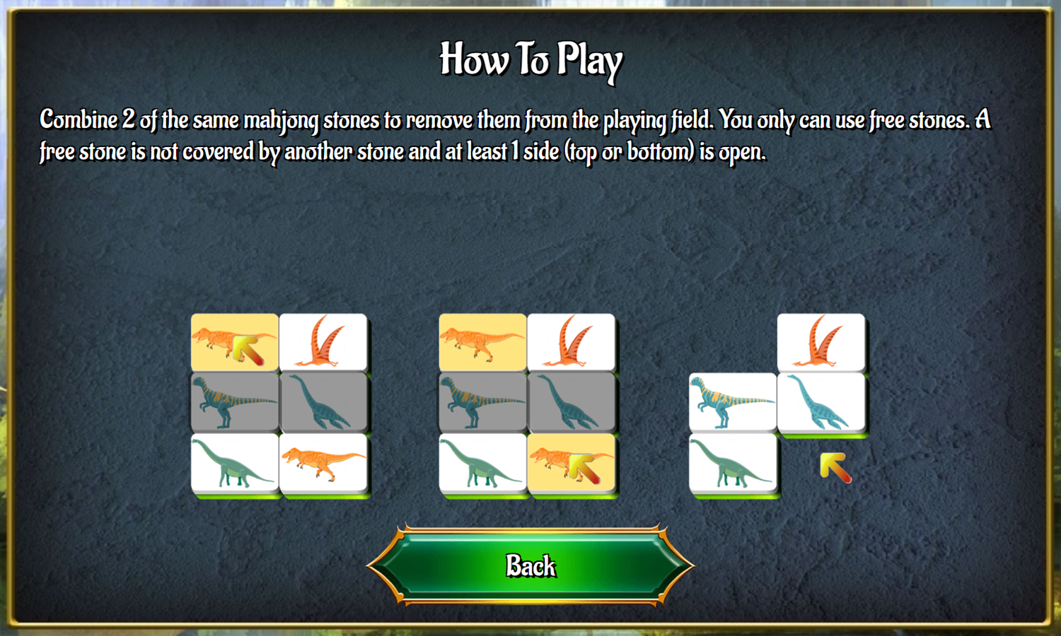 The Lost World Game How To Play Screenshot.